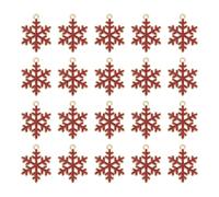 sourcing map 20 Pcs Snowflake Charm, Alloy Gold Plated Butterfly Pendant for Phone Accessories Keychain Crafting, Red, 23x18mm