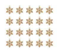 sourcing map 20 Pcs Snowflake Charm, Alloy Gold Plated Snowflake Pendant or Phone Accessories Keychain Crafting, Gold, 23x18mm