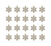 sourcing map 20 Pcs Snowflake Charm, Alloy Gold Plated Snowflake Pendant or Phone Accessories Keychain Crafting, Silver, 23x18mm