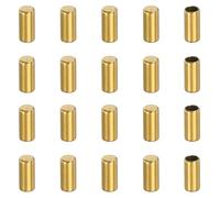 sourcing map 20 Pcs Stainless Steel Cord End Caps, 2 mm End Cap Barrel Beads Leather Cord End Caps for Jewelry Making DIY Tassel 5.5 mm Length Golden