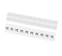 sourcing map 20 Pcs Terminal Marker Strip, ZB6 Terminal Blocks Marking Labels, Nylon PA6 DIN Rail Label Tags Bar for UK2.5B UK5N Number Strips (PE)