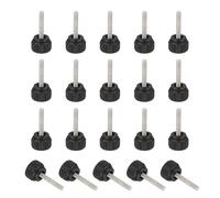 sourcing map 20 Pcs Threaded Knurled Thumbscrew, M3 x 16mm Monitor Mount Arm Screws Stainless Steel Clamping Knobs Grip Thumb Screw for Computer TV