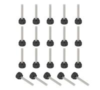 sourcing map 20 Pcs Threaded Knurled Thumbscrew, M4 x 25mm Monitor Mount Arm Screws Stainless Steel Clamping Knobs Grip Thumb Screw for Computer TV