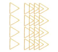 sourcing map 20 Pcs Triangle Open Beading Hoop, 15x13mm Beading Hoop Rings Round Beading Hoop Wire Hoops for DIY Art Creation Crafts, Gold Tone