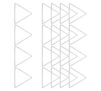 sourcing map 20 Pcs Triangle Open Beading Hoop, 27x23mm Beading Hoop Rings Round Beading Hoop Wire Hoops for DIY Art Creation Crafts, Silver Tone