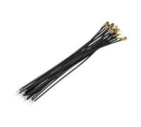sourcing map 20 Pcs UFL Coax Cable, 4"/10cm U.F.L1 Female Single-Ended Pigtail Extension Jumper 1.13mm Low Loss Coaxial Cable for Wireless Routers Antenna, Black