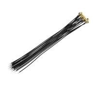 sourcing map 20 Pcs UFL Coax Cable, 6"/15cm U.F.L1 Female Single-Ended Pigtail Extension Jumper 1.13mm Low Loss Coaxial Cable for Wireless Routers Antenna, Black