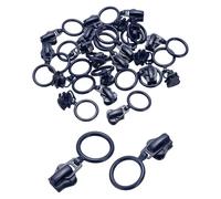 sourcing map 20 Pcs Zipper Sliders, #5 Metal Zippers Repair Replacement with Zip Pull Loop No Sewing Required for Sewing Bags Wallets Jackets Closed-End Zippers Repair, Navy Blue