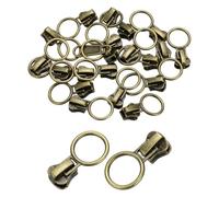 sourcing map 20 Pcs Zipper Sliders, #5 Metal Zippers Repair Replacement with Zip Pull Loop No Sewing Required for Sewing Bags Wallets Jackets Closed-End Zippers Repair, Bronze