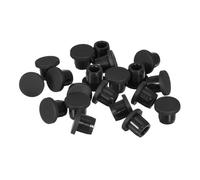 sourcing map 20 Pieces Black Plug Holes, Waterproof Button Plug Rubber Hole Plugs for 9mm/0.35" Hole