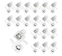 sourcing map 20 Set AA Battery Contact Spring Nickeling Plate, 13.5 mm x 11.5mm Positive to Negative Conversion Spring Replacement for PCB Mounting and Battery Holders