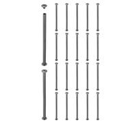 sourcing map 20 Sets Chicago Screw Rivets M5x100mm Metal Phillips Head Post Nail Rivet Stud Screws Connectors for DIY Leather Belt Bag Craft Bookbinding, Black