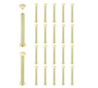 sourcing map 20 Sets Chicago Screw Rivets M5x60mm Metal Phillips Head Post Nail Rivet Stud Screws Connectors for DIY Leather Belt Bag Craft Bookbinding, Gold