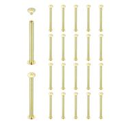 sourcing map 20 Sets Chicago Screw Rivets M5x70mm Metal Phillips Head Post Nail Rivet Stud Screws Connectors for DIY Leather Belt Bag Craft Bookbinding, Gold