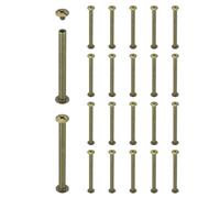 sourcing map 20 Sets Chicago Screw Rivets M5x70mm Metal Phillips Head Post Nail Rivet Stud Screws Connectors for DIY Leather Belt Bag Craft Bookbinding, Bronze