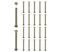 sourcing map 20 Sets Chicago Screw Rivets M5x80mm Metal Phillips Head Post Nail Rivet Stud Screws Connectors for DIY Leather Belt Bag Craft Bookbinding, Bronze