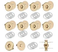 sourcing map 20 Sets Magnetic Snap Buttons, 18 mm Round Snaps Closures with Washer, Clasp Buttons Fasteners for Sewing Leather Purse Clothes DIY Craft, Rose Gold