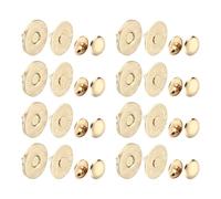 sourcing map 20 Sets Magnetic Snaps Button, 18x2mm/0.71"x0.08" Metal Round Magnetic Clasps Button Fabric Base Components and Cap Kit for Clothes Bag Leather DIY Purse Wallet, Gold