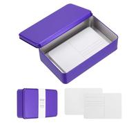 sourcing map 20 Sheets Watercolor Postcards, 100% Cotton 4x6 Inch Watercolor Paper with Purple Tin Box Blank Postcards Rough for Mailing Painting Invitations Greeting Cards(140lb/300gsm)