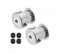 sourcing map 20 Teeth 3mm Bore Timing Pulley, Aluminium Synchronous Wheel Silver for 3D Printer Belt, CNC Machine, Pack of 5