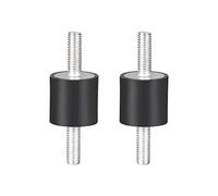 sourcing map 20 x 20mm Rubber Mounts,Vibration Isolators,Shock Absorber with M6 x 18mm Studs 2pcs