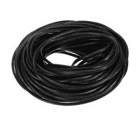 sourcing map 20 Yards 3mm Round Leather Cord Lacing String for DIY Crafts Black