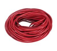 sourcing map 20 Yards 3mm Round Leather Cord Lacing String for DIY Crafts Dark Red