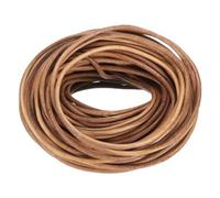sourcing map 20 Yards 3mm Round Leather Cord Lacing String for DIY Crafts Pure Brown
