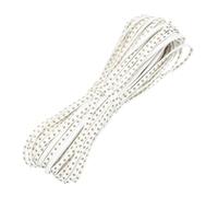 sourcing map 20 Yards Faux Leather Suede Cord with Rivet, 5mm Studded Microfiber Leather String Rope for DIY Making Necklaces, Bracelets (White)