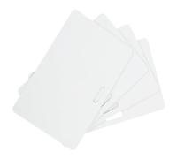 sourcing map 200 Pack Blank PVC Cards 15mil ID Blank Credit Cards with Horizontal Slot Punch for ID Badge Printer, Graphics White