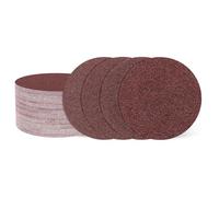 sourcing map 200 Pcs 50mm (2 Inch) Sanding Disc 36/40/60/100 Grit Hook and Loop Sandpaper Random Orbital Sander Pads for Woodworking Automotive Metal Polishing, Red
