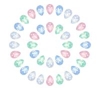 sourcing map 200 Pcs 6 x 8mm Teardrop Rhinestones Pointed Back Glass Rhinestone Crystal Beads Gems for Crafts DIY Dress Jewelry Shoes Sewing Art Embellishments, Multicolored