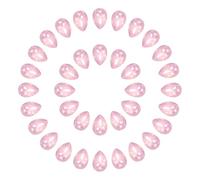 sourcing map 200 Pcs 7 x 10mm Teardrop Rhinestones Pointed Back Glass Rhinestone Crystal Beads Gems for Crafts DIY Dress Jewelry Shoes Sewing Art Embellishments, Light Pink