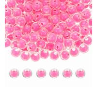 sourcing map 200 Pcs Acrylic Beads, 2mm Loose Craft Bead Charm Assorted Cute Bead for Bracelets for Jewelry Making Bracelet Necklace DIY Crafts Decoration, Transparent Rose Red