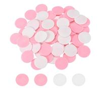 sourcing map 200 Pcs Adhesive Felt Circles, 25mm Round Pre Cut Craft Circle Stickers Self-Adhesive Felt Fabric Pads for DIY Projects Sewing Handcraft, Pink/White