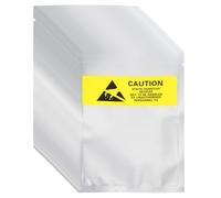 sourcing map 200 Pcs Anti Static Bags 3.5" x 5.3" Open Top with Hole ESD Shielding Bag with Labels for Hard Drive HDD SSD Electronic Device Motherboards, Silver