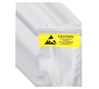 sourcing map 200 Pcs Anti Static Bags 3.5" x 5.3" Resealable ESD Shielding Bag with Labels for Hard Drive HDD SSD Electronic Device Motherboards, Silver