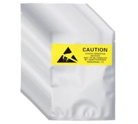sourcing map 200 Pcs Anti Static Bags 4.1" x 5.9" Open Top ESD Shielding Bag with Labels for Hard Drive HDD SSD Electronic Device Motherboards, Silver