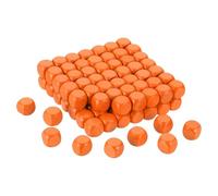 sourcing map 200 Pcs Blank Wooden Dice,12mm 6 Sided Wood Cube Unfinished Wooden Cube Rounded Corners Square Block for DIY Craft Projects, Orange