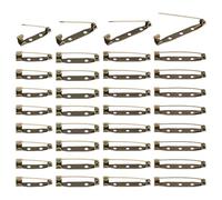 sourcing map 200 Pcs Brooch Pin Backs, Metal Bar Pins Backs Safety Clasp for DIY Crafts Name Tags Badges Corsage Jewelry Making(25/30/35/40mm, Bronze)