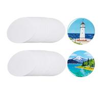 sourcing map 200 Pcs Button Badge Blank Paper, 61mm Badge Making Paper for Painting, Badges Button Supplies Thick Round Cardstock for 2 Inch/50mm Round Pin Buttons, Badges, DIY Projects