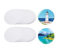 sourcing map 200 Pcs Button Badge Blank Paper, 70mm Badge Making Paper for Painting, Badges Button Supplies Thick Round Cardstock for 2.3 Inch/58mm Round Pin Buttons, Badges, DIY Projects