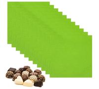 sourcing map 200 Pcs Candy Foil Wrappers, 7.87 x 7.87 Inch Aluminium Foil Chocolate Bar Square Wrappers for Tea Brownies DIY Packaging Wedding Party Decoration, Green (Orange Peel)