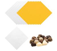 sourcing map 200 Pcs Candy Foil Wrappers, 7.87 x 7.87 Inch Aluminium Foil Chocolate Bar Square Wrappers for Tea Brownies DIY Packaging Wedding Party Decoration, Gold/Silver