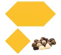 sourcing map 200 Pcs Candy Foil Wrappers, 7.87 x 7.87 Inch Aluminium Foil Chocolate Bar Square Wrappers for Tea Brownies DIY Packaging Wedding Party Decoration, Gold