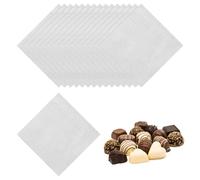 sourcing map 200 Pcs Candy Foil Wrappers, 7.87 x 7.87 Inch Aluminium Foil Chocolate Bar Square Wrappers for Tea Brownies DIY Packaging Wedding Party Decoration, Silver (Orange Peel)