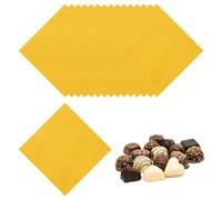 sourcing map 200 Pcs Candy Foil Wrappers, 7.87 x 7.87 Inch Aluminium Foil Chocolate Bar Square Wrappers for Tea Brownies DIY Packaging Wedding Party Decoration, Gold (Orange Peel)