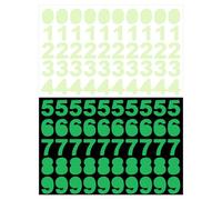 sourcing map 200 Pcs Glow in The Dark Number Decals Decor, Green Luminous Adhesive Wall Stickers, 3D Glowing Stickers for Ceiling Bedroom Bedding Room Decoration