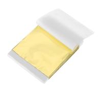 sourcing map 200 Pcs Gold Leaf Sheets 5.5" x 5.5" Imitation Gold Foil Sheets for Crafts,Picture Frames,Sculpture,Nails and DIY Arts Decoration,Yellow