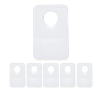 sourcing map 200 Pcs Hang Tags Round Hole Hang Tabs, 1.57 x 1 Inch Self-Adhesive Hanging Tabs for Retail Store Hanging Sale Items Clear